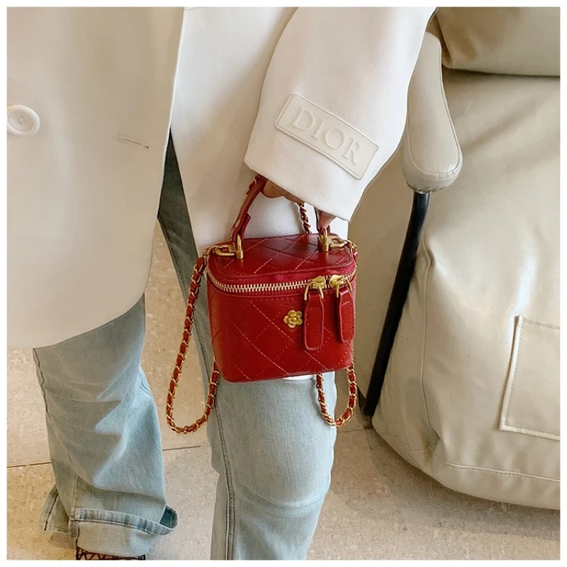 Luxury Bags Louis Vuitton - Mini Square Chains Handbag Thread Crossbody