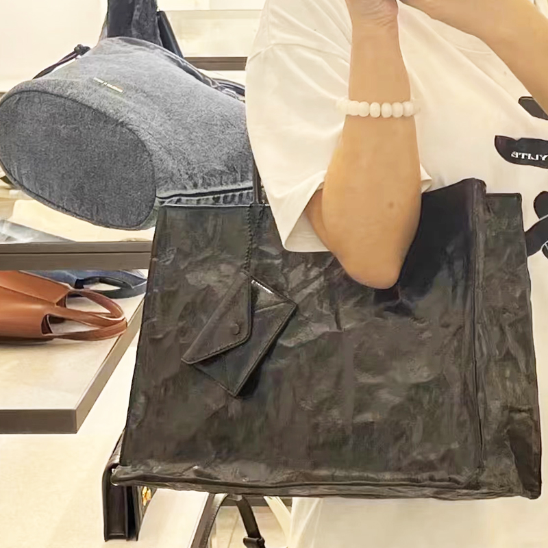 Korean Casual Kraft Paper Tote - Luxury Bags Quality review and price