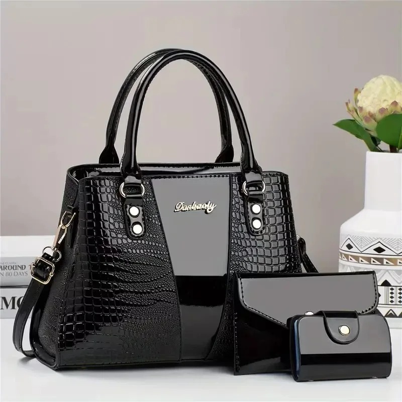 3pcs Set PU Crocodile Embossed - Luxury Bags Louis Vuitton review and price