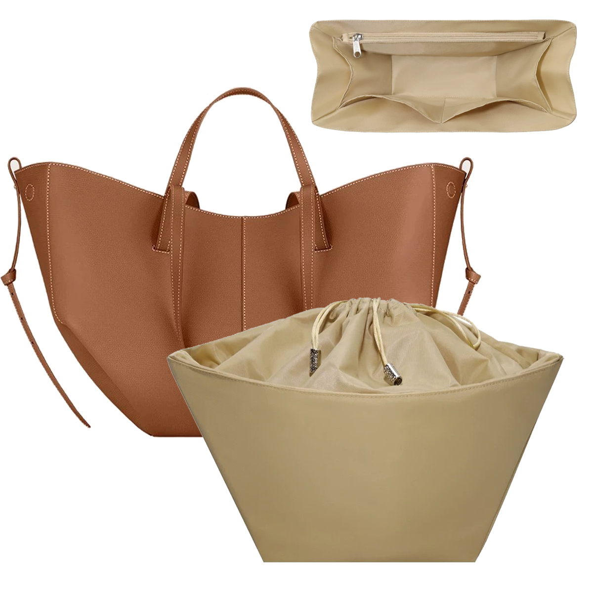 Nylon Bag Lining Storage Purse - Half Moon Bag Suede review and price