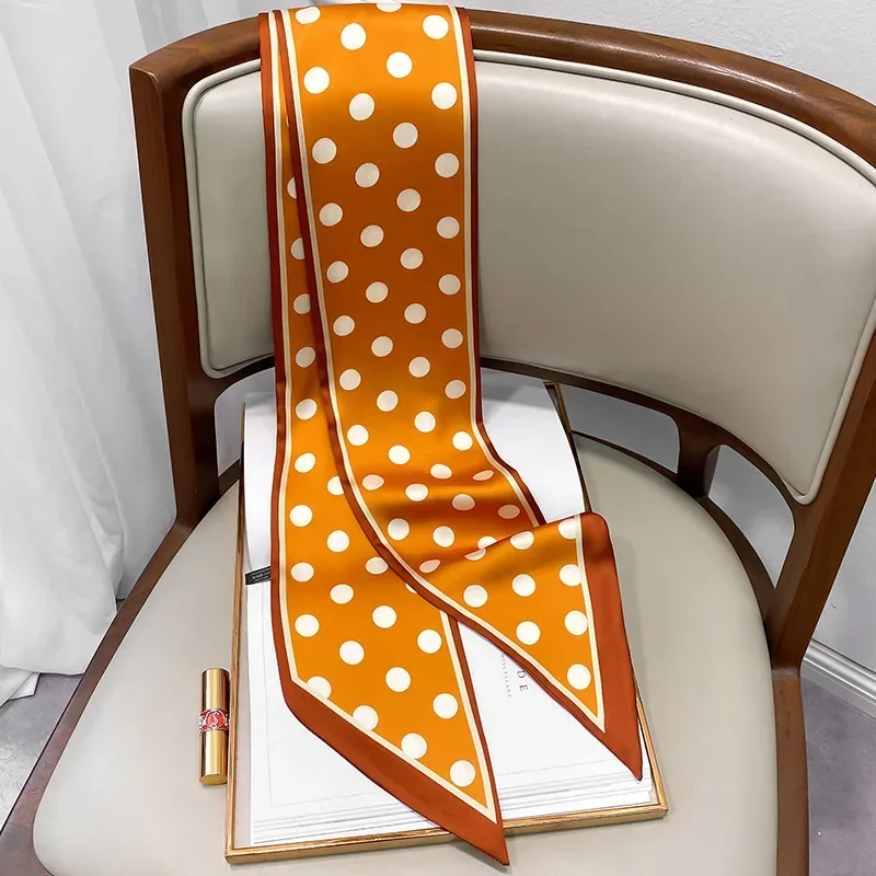 Design Print Skinny Scarf Plai - Luxury Bags Quality review and price