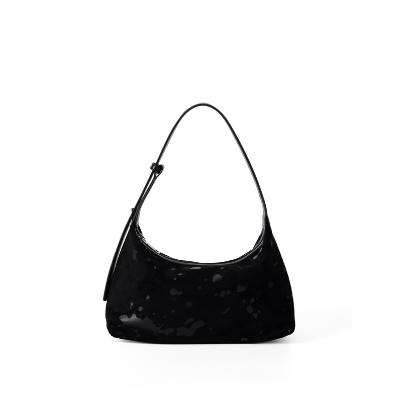 New Suede Fabric Crossbody Bag - Half Moon Bag Suede review and price