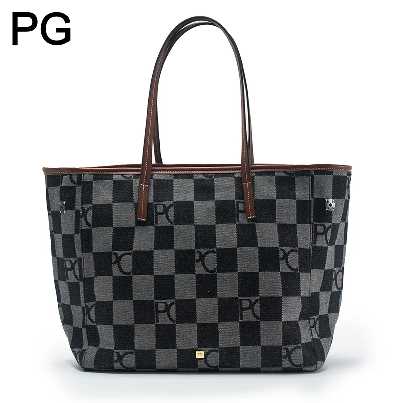 PG Retro Womens Checkered Tote - Tote Bag Leather Monogram review and price