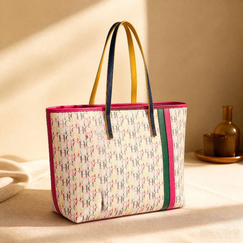 CHHC Women Colorful Monogram P - Tote Bag Leather Monogram review and price