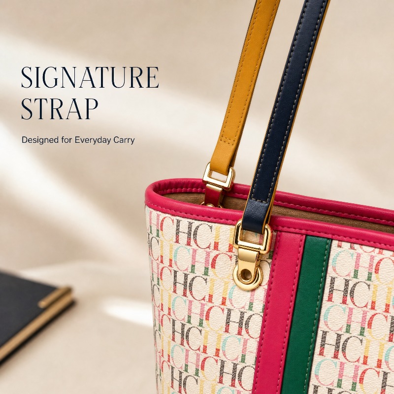 CHHC Women Colorful Monogram P - Tote Bag Leather Monogram review and price