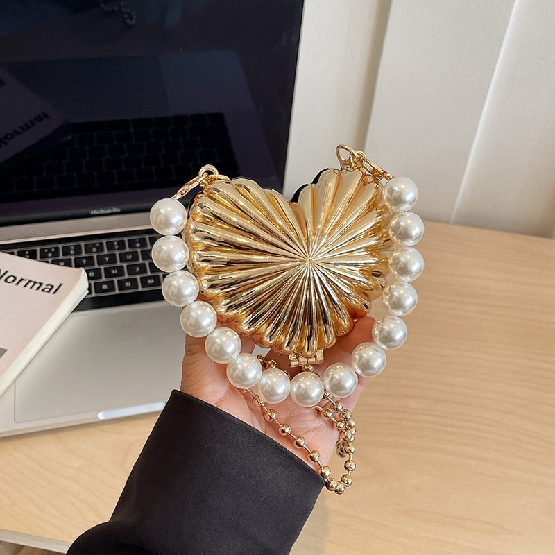 Sparkling Heart Shaped Clutch  - Mini Bag Evening Clutch review and price