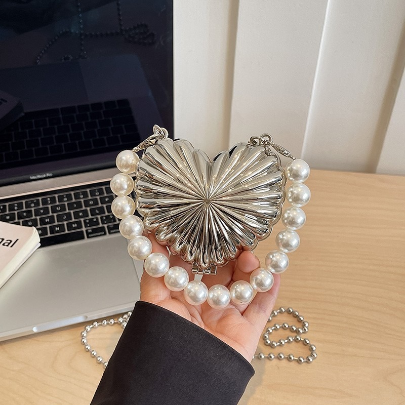 Sparkling Heart Shaped Clutch  - Mini Bag Evening Clutch review and price