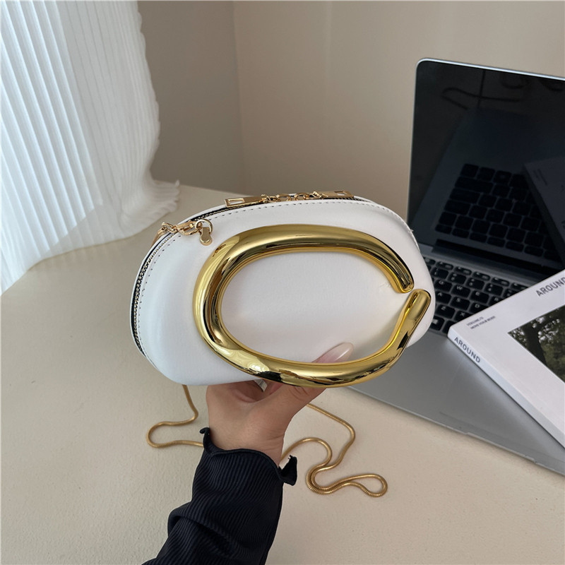 Retro Gold Metal Handle Women  - Mini Bag Evening Clutch review and price