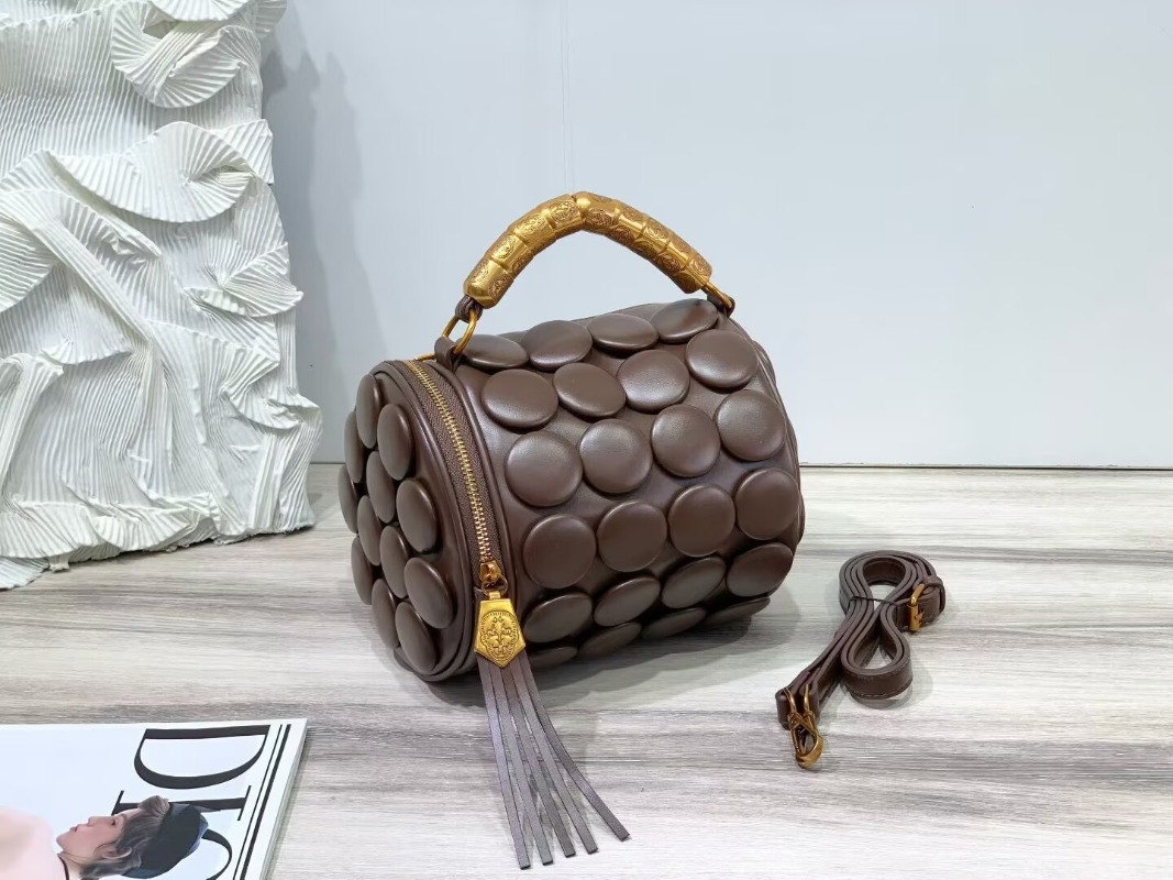 Retro Button Leather Handbags  - Luxury Bags Youtube review and price