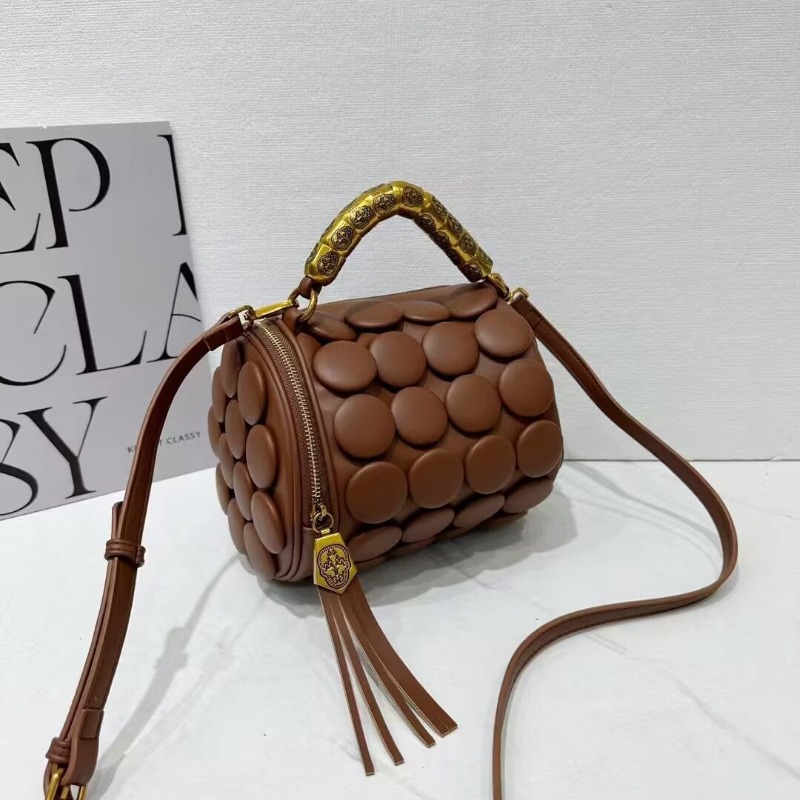 Retro Button Leather Handbags  - Luxury Bags Youtube review and price