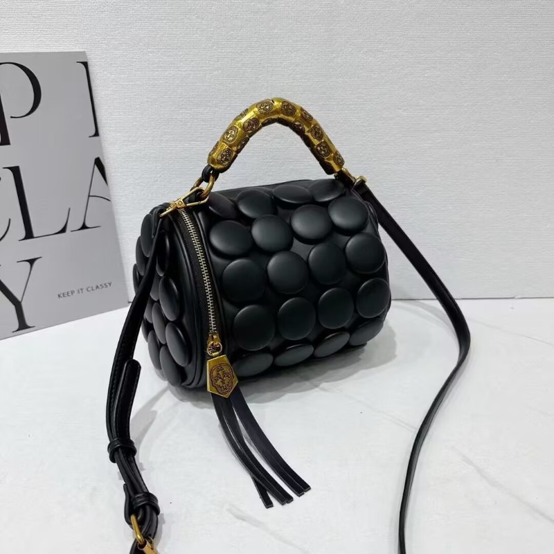 Retro Button Leather Handbags  - Luxury Bags Youtube review and price